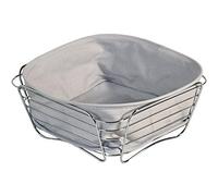 (TG. 26 x 26 x 11 cm) Kesper 90881 Cestino per Il Pane e Frutta in Acciaio Inox