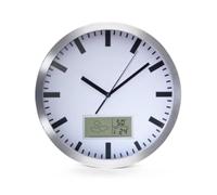 (TG. 26 x 27 x 42 cm) Perel Orologio da parete, rotondo, analogico, 25 cm, displ