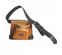 (TG. 260 x 230mm) Silverline, Borsa per attrezzi in pelle, 8 scomparti - 675030