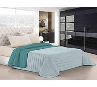 (TG. 260 x 270 cm) Italian Bed Linen Elegant Trapuntino Estivo, Microfibra, Acqu