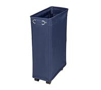 (TG. 28,5 x 60 x 40 cm) WENKO Cesto per la biancheria Corno blu marino, cesto bi