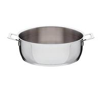(TG. 28 cm) Alessi AJM102/28 Pots&Pans Casseruola Bassa a Due Manici in Acciaio