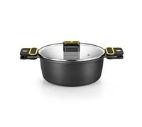 (TG. 28 cm) BRA Daily Pro - Pentola Alta 28 cm in Alluminio Fuso, Antiaderente,