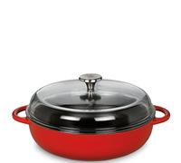(TG. 28 cm) Küchenprofi Provenza - Padella rotonda in ghisa smaltata, con coper