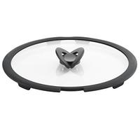 (TG. 28 cm) Lagostina Ingenio Induction Coperchio in Vetro, Nero/Trasparente, 28