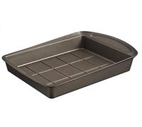 (TG. 28 x 22 cm) Pyrex 8013126,0 Asimetria-Stampo per Brownie Acciaio, 28 x 22 c