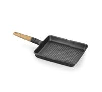 (TG. 28 x 28 cm) BRA Market - Grill a righe 28 cm, alluminio pressofuso, manico