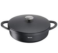 (TG. 28cm) Tefal Trattoria E21872 Padella con Coperchio in ghisa, d'alluminio, N