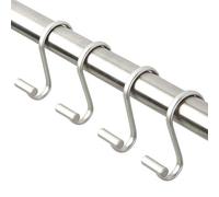 (TG. 29.25x15.25x3.25 cm) iDesign T-Bar Ganci Doccia, Set di 12, Metallo, Argent