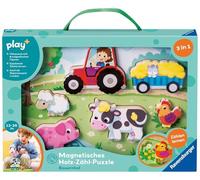 (TG. 29.5 x 2.5 x 0.1 cm) Ravensburger Play+ Puzzle Magnetico in Legno conteggio