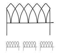 (TG. 29,5x172 cm) Relaxdays Recinzione per Aiuole, Set 4 Pannelli per Cortile e