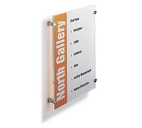 (TG. 297 x 420 mm) Durable 482619 Crystal Sign, Targa Fuoriporta, Acrilico, Fiss