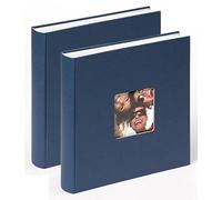 (TG. 2er Pack 30 x 30 cm) Walther Design, Album Foto Da Incollare Fun, Blu, 2er