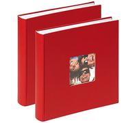 (TG. 2er Pack 30 x 30 cm) Walther Design, Album Foto Da Incollare Fun, Rosso, 2e