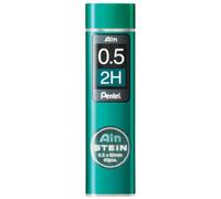 (TG. 2H) Pentel Ain Stein Mine per portamine, 0,5 mm, tipo: 2H, confezione da 12