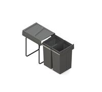 (TG. 2X25 L) Emuca - Contenitore per la raccolta differenziata Recycle da montar
