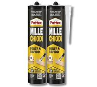 (TG. 2x400g cartuccia) Pattex MILLECHIODI Forte & Rapido, adesivo di montaggio e
