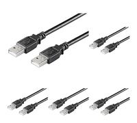 (TG. 3.00 m (Confezione da 5)) Ewent Cavo USB 2.0 Tipo A/Maschio a A/Maschio, Do
