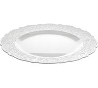 (TG. 3.2x35.5x34.7 cm) Alessi Dressed Piatto da Portata in Porcellana Bianca con