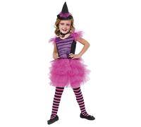 (TG. 3-4 anni) Rubie's Costume da strega glamour rosa per ragazza, vestito, capp