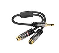 (TG. 3.5mm (maschino) > 2x Cinch (femmini)) KabelDirekt 0,2m Adattatore Cavo, (1