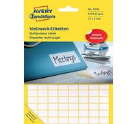 (TG. 3.750 Stück, 13 x 8 mm) Avery 3306 etichetta autoadesiva Bianco Rettangolo
