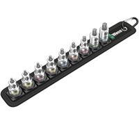 (TG. 3/8", 9-Teilig) Wera Stecknuss-Set Belt B 3 TORX 3/8""" punta per cacciavit