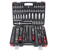 (TG. 3/8-Inch/1/4-Inch) Hilka Tools 01110171 Dr socket set, nero/argento, 3/20,3