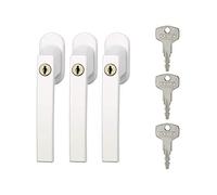 (TG. 3) Abus Fg210 Maniglia con Blocco Antifurto, Set di 3, Serratura a Spinta c