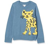 (TG. 3 anni) Amazon Essentials Maglione a Girocollo Bambine e Ragazze, Blu Gatti