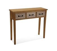 (TG. 3 cassetti) VERSA 21081066 Consolle Severn con 3 cassetti, Legno, Marrone,