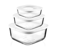 (TG. 3 Contenitori) Guzzini - Kitchen Active Design, STORE&MORE GLASS Set 3 Cont