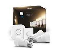 (TG. 3 Lampadine + Smart Button + Hue Bridge) Philips Hue White Starter Kit con