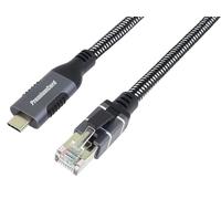 (TG. 3 m) PremiumCord Cavo Ethernet da USB-C A RJ45 10/100/1000 Mbit/s, Cat 6 FT