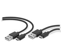 (TG. 3 m) Speedlink STREAM Play & Charge USB Cable Set - for PS4, nero - NUOVO