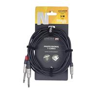 (TG. 3 m) Stagg NYC3/MPS2PR Cavo N-Series a Y da Jack Mini Stereo a 2 x Jack 6,3