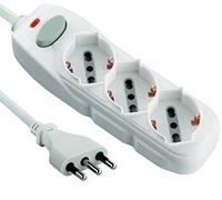 (TG. 3 Metri) Electraline 62090 Multipresa tripla 3 posti polivalenti (schuko +