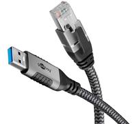 (TG. 3 metri) goobay 70499 Cavo da USB-A a RJ45 Ethernet CAT 6 per una connessio