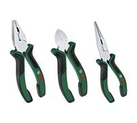 (TG. 3 pezzi) Bosch Set di Pinze 3 Pezzi, 3 Pinze Combinate, Taglierina Laterale
