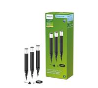 (TG. 3 Pezzi) PHILIPS LED GardenLink Purex Set di Paletti per Esterni, 3x1.5W, 2