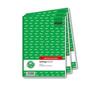 (TG. 3 pezzi) Sigel SD001 auftrag, 2 scomparto, A5, 2 X 40 fogli, selbstdurchsch