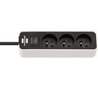 (TG. 3 prises) Brennenstuhl ecolor - Base prese 1,5 m h05vv-f3g1.0 con interru