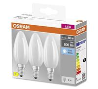 (TG. 3 Unit (Confezione da 1)) OSRAM LED-Lampe, a Candela, E14, 5.5 Watt, Bianc