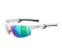 (TG. 3) Uvex S5320288816, Occhiali Unisex Adulto, White Black Mirror Green, 3 -