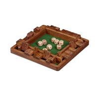 (TG. 3 x 22 x 22 cm) Relaxdays Shut The Box, 10 Tasselli, da 2 a 4 Giocatori, Gi