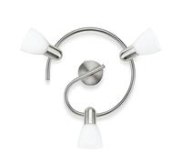 (TG. 3 x 40 W) Philips Lighting Matt Chrome Spot Light Burlap Lampada Faretti a