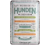 (TG. 3 x x 2) Nostalgic-Art 22274, PfotenSchild-Was Man von Hunden lernen Kann,