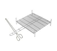 (TG. 30.00x56.00x15.50 cm) Sauvic 02679-Griglia Doppia, in Acciaio Inox 18/8, 25