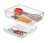 (TG. 30.5x20.3x8.2 cm) InterDesign Linus Organizzatore Cassetto Cucina, 2 Pezzi,