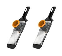 (TG. 30,8 x 7,3 x 5,5 cm) Fiskars Set di Grattugie Manuali, 2 Pezzi, Fori Grossi